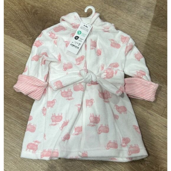 NWT Bundle 0-9 Month Robe & Wash Cloth for Baby Girl from Carter's Just One You - Picture 2 of 5